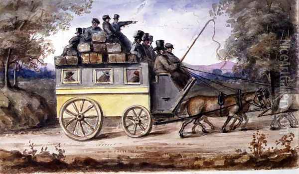 The journey from Spalding to Wisbech, 1851 Oil Painting - Nicholas (Felix) Wanostrocht