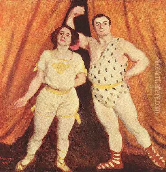 Acrobats 1912 Oil Painting - Karoly Ferenczy