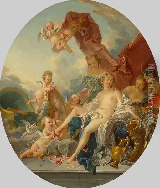Toilet of Venus Oil Painting - Francois Boucher