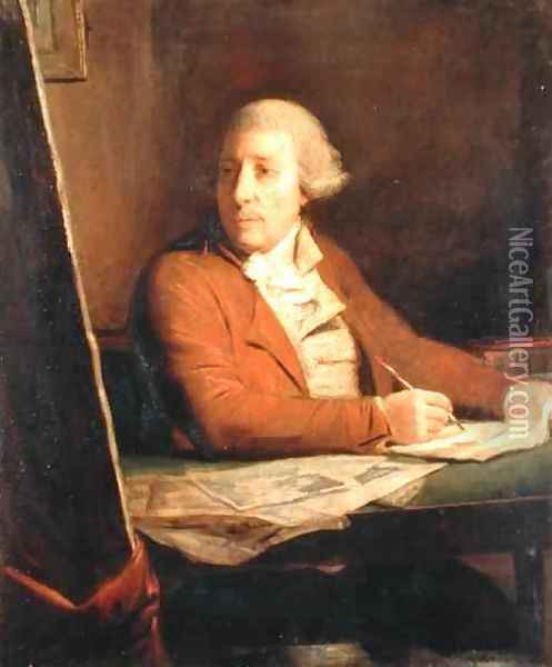 Portrait of Francesco Bartolozzi 1727-1815 Oil Painting - Domenico Pellegrini