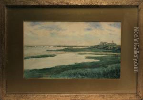 Chatham Shore Scene Oil Painting - W.D. Parish