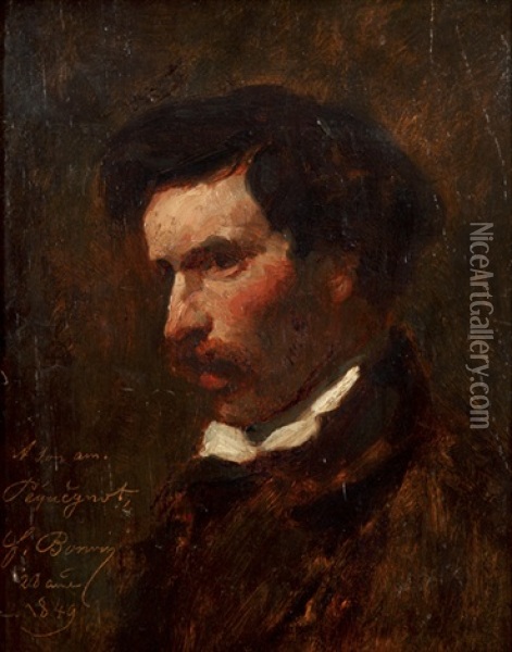 Portrait D'auguste Pequegnot Oil Painting - Francois Bonvin