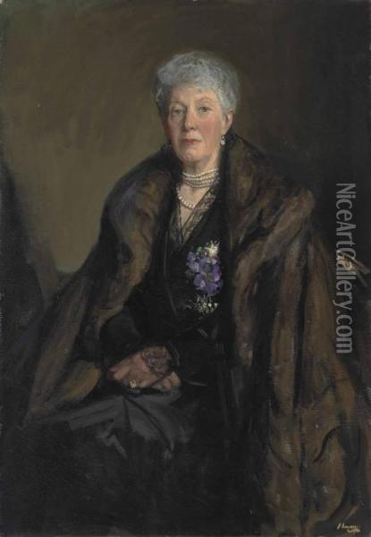 Portrait Of Lady Jackson Oil Painting - John Lavery