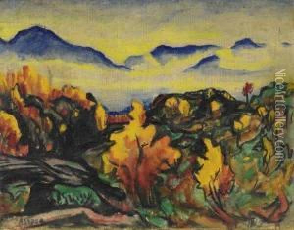 Ascona Im Herbst Oil Painting - Arthur Segal