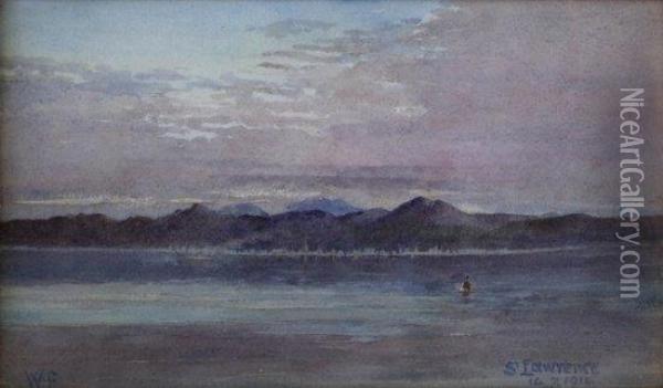 View Of St Lawrence, Canada Oil Painting - Washington F. Friend