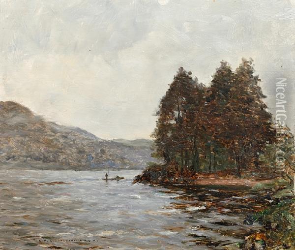 Scottish Loch Oil Painting - Robert Mcgown Coventry