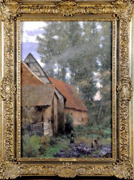 Ferme A Woluwe Oil Painting - Joseph Charles Francois
