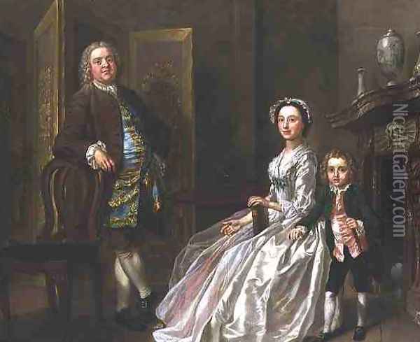 The Bedford Family also known as the Walpole Family Oil Painting - Francis Hayman