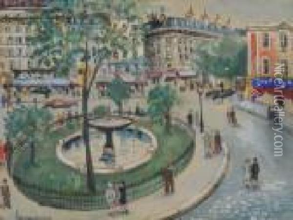 Place Pigalle Oil Painting - Lucien Genin
