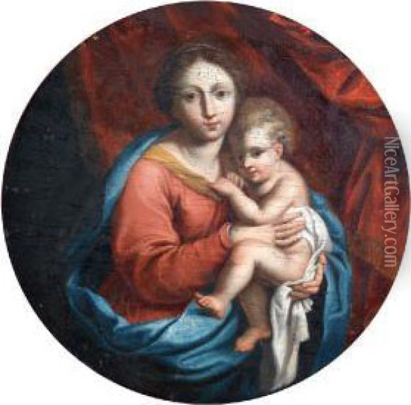 Madonna Col Bambino Oil Painting - Marcantonio Franceschini