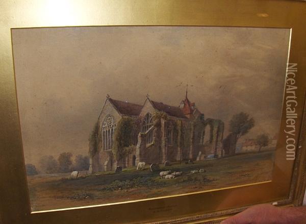 Winchelsea Church, Sussex Oil Painting - Benjamin Richard Green