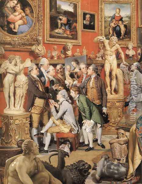 The Tribuna of the Uffizi (detail) 1772-78 Oil Painting - Johann Zoffany