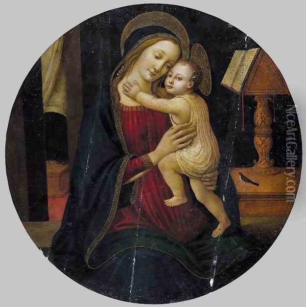 Madonna and Child Oil Painting - Arcangelo Di Jacopo Del Sellaio