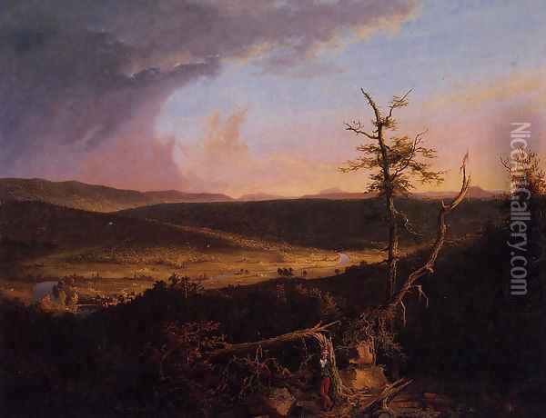 View on the Schoharie Oil Painting - Thomas Cole