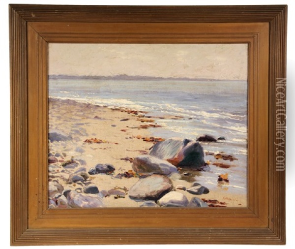 Along The Shore Oil Painting - Joseph Henry Hatfield