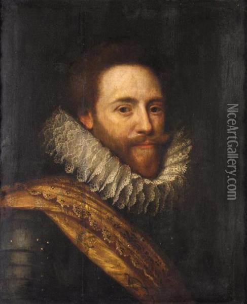 Portrait Of Stadholder Frederick Hendrick Prince Of 

 Orange Oil Painting - Michiel Jansz. Van Miereveldt