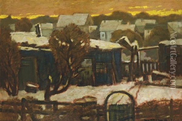 Winterlicher Garten Oil Painting - Ludwig Dill