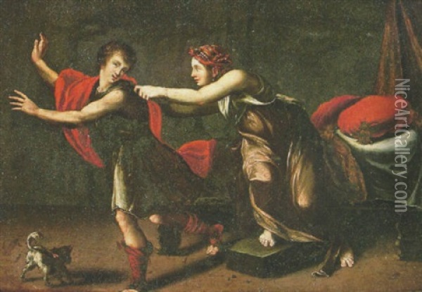 Joseph And Potiphar's Wife Oil Painting - Jacopo Ligozzi
