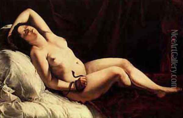 Cleopatra Oil Painting - Artemisia Gentileschi
