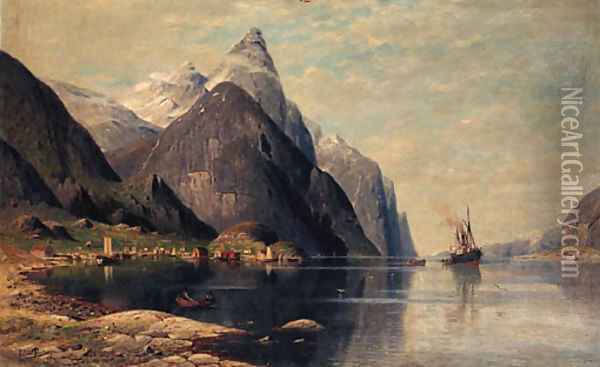 Lofoten, Norway Oil Painting - Jacobus Johannes Van Poorten