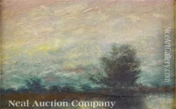 Dusk On The Louisiana Bayou Oil Painting - Alexander John Drysdale