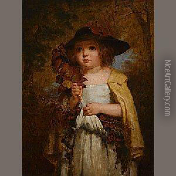 The Autumn Leaves Oil Painting - George Cochran Lambdin