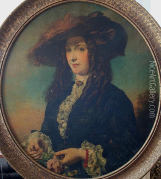 Portrait Of A Lady Oil Painting - James Archer