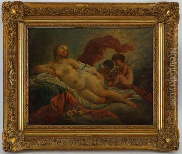Venus Et Cupidon Oil Painting - Francois Boucher