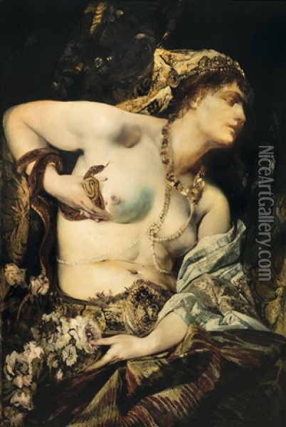 Der Tod Der Kleopatra Oil Painting - Hans Makart