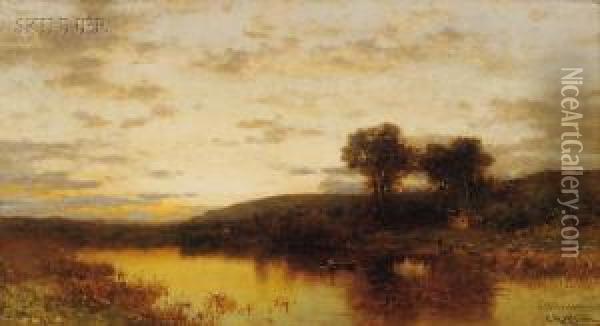 Evening In The Mohawk Valley Oil Painting - George Herbert McCord