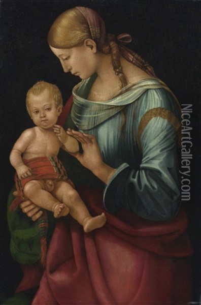 Madonna And Child Oil Painting - Luca Signorelli