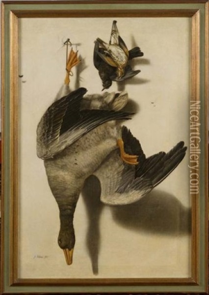 Trophee De Chasse A L'oie Et Aux Oiseaux Oil Painting - Jacobus Biltius