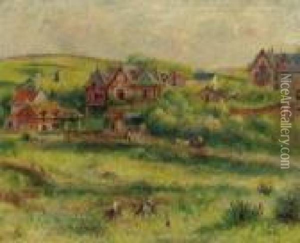 Le Chalet De Blanche Pierson A Pourville Oil Painting - Pierre Auguste Renoir