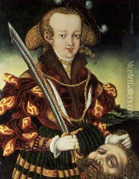 Judith Oil Painting - Lucas The Younger Cranach
