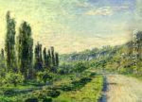 Route De Vetheuil Oil Painting - Claude Oscar Monet