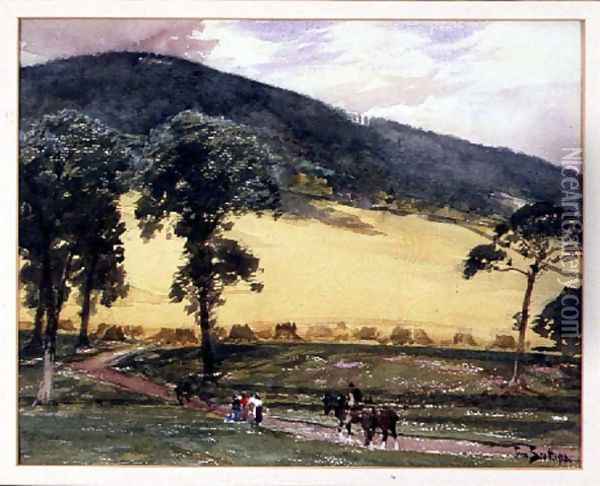 Border Landscape, 1916 Oil Painting - Tom Scott