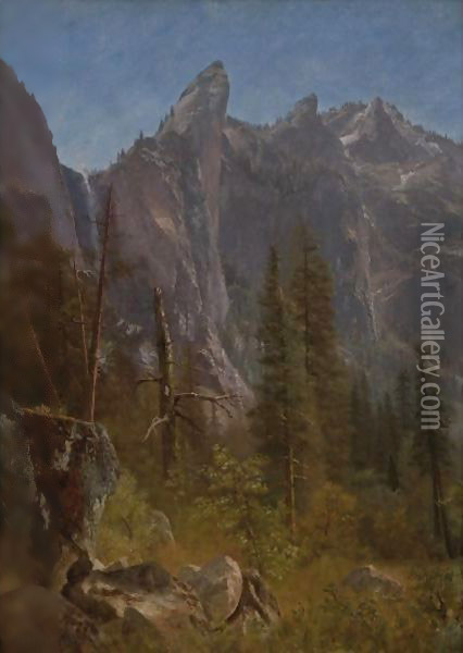 Lost Arrow, Yosemite Valley Oil Painting - Albert Bierstadt