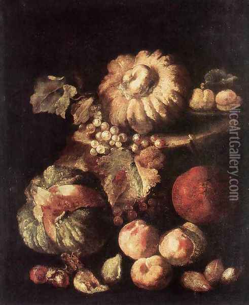 Fruit Still Life Oil Painting - Giovanni Battista Ruoppolo