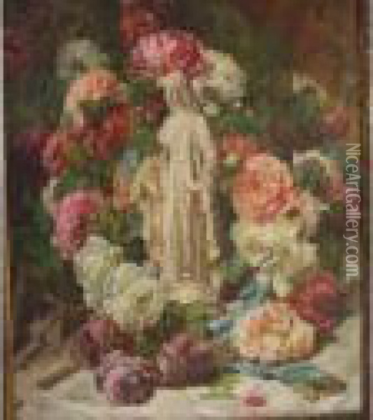Vierge Aux Roses Oil Painting - Georges Jeannin
