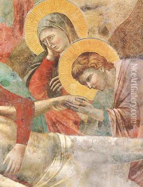 Scenes from the New Testament Lamentation (detail) Oil Painting - Giotto Di Bondone