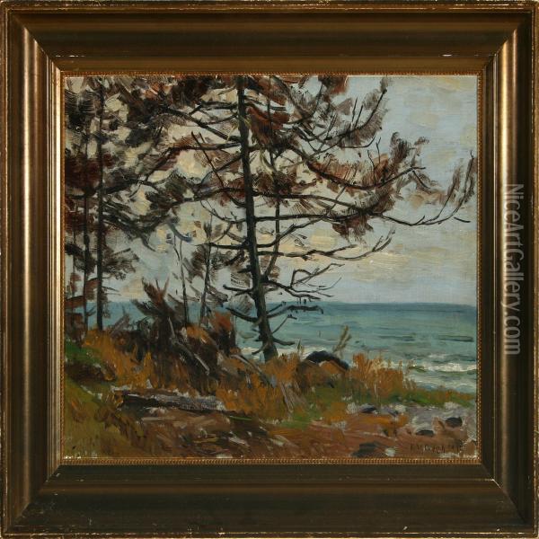 Coastal Scenery Oil Painting - Einar Vilhelm Bogh