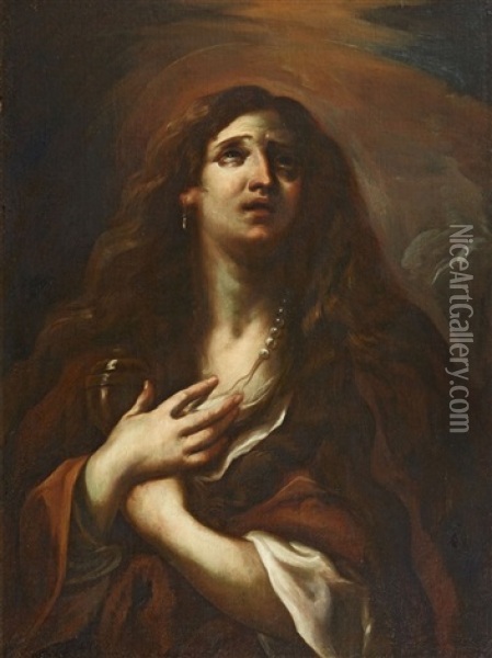 Saint Mary Magdalene Oil Painting - Giacinto Brandi