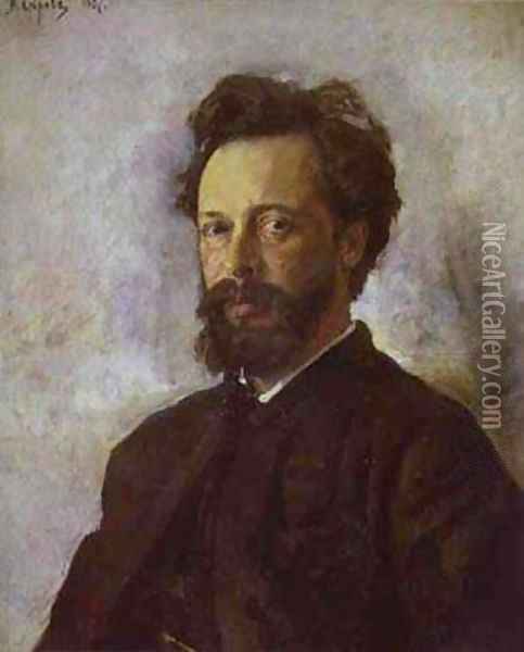 Portrait Of Sergei Chokolov 1887 Oil Painting - Valentin Aleksandrovich Serov