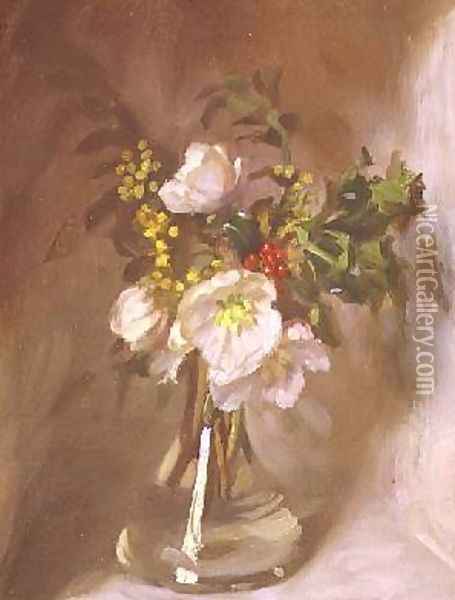 Winter Flowers Oil Painting - John Henry Lorimer