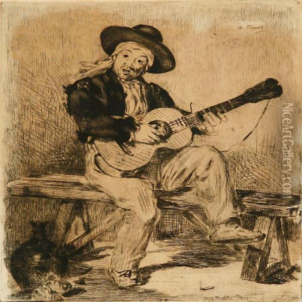 The Spanish Singer Oil Painting - Edouard Manet