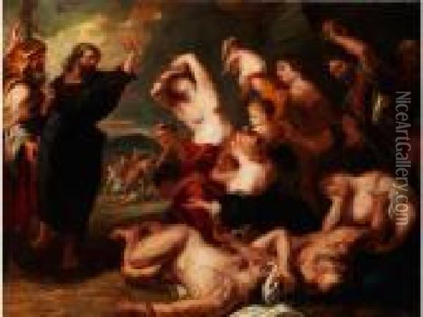 Aufrichtung Der Ehernen Schlange Oil Painting - Peter Paul Rubens