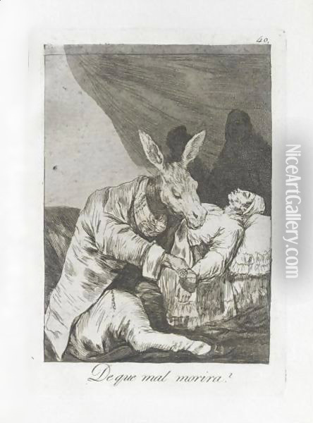De Que Mal Morira (Madrid 1799) Oil Painting - Francisco De Goya y Lucientes