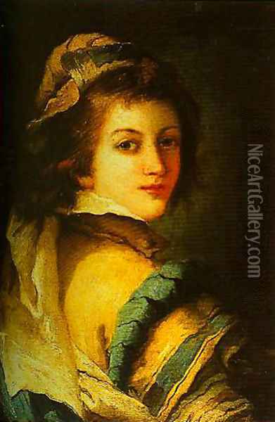 Portrait of a Page Boy Oil Painting - Giovanni Domenico Tiepolo