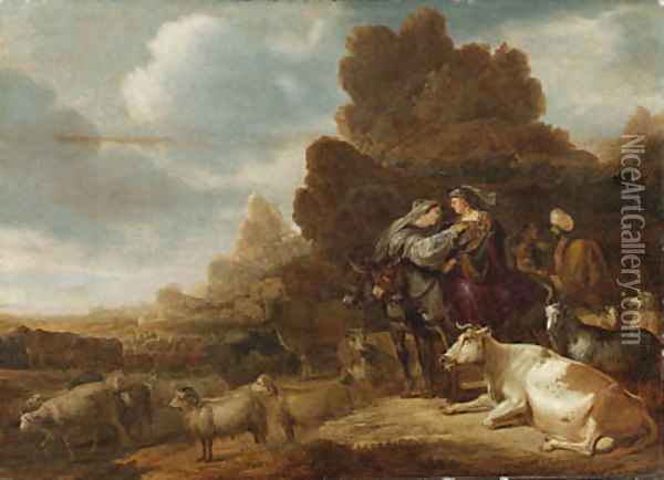 The Parting of the Family of Abraham from the Family of Lot Oil Painting - Gerrit Claesz Bleker