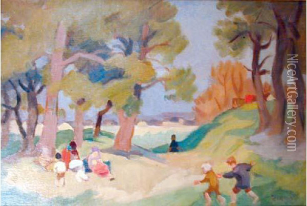 La Promenade Oil Painting - Jules Emile Zingg